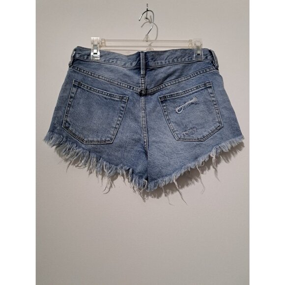 We The Free Blue denim high waisted short shorts size 27 - Picture 2 of 8
